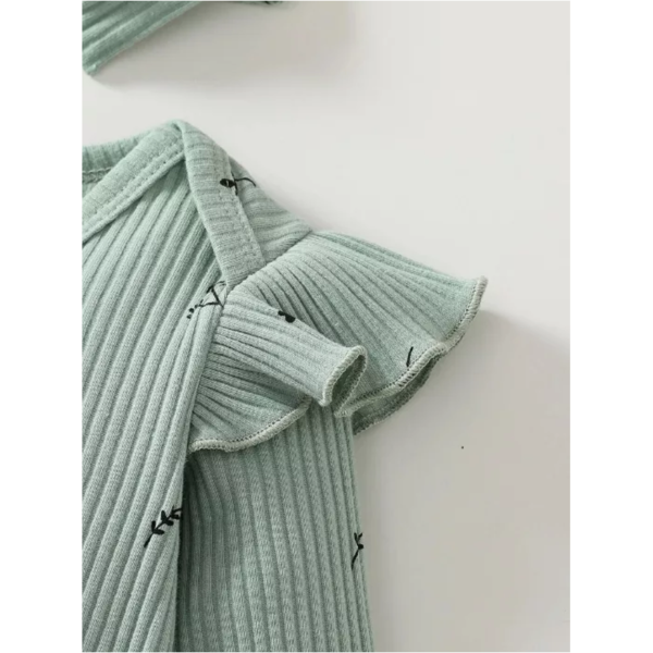 Conjunto Set De Niña Estampado De Plantas 3 Piezas - Imagen 4