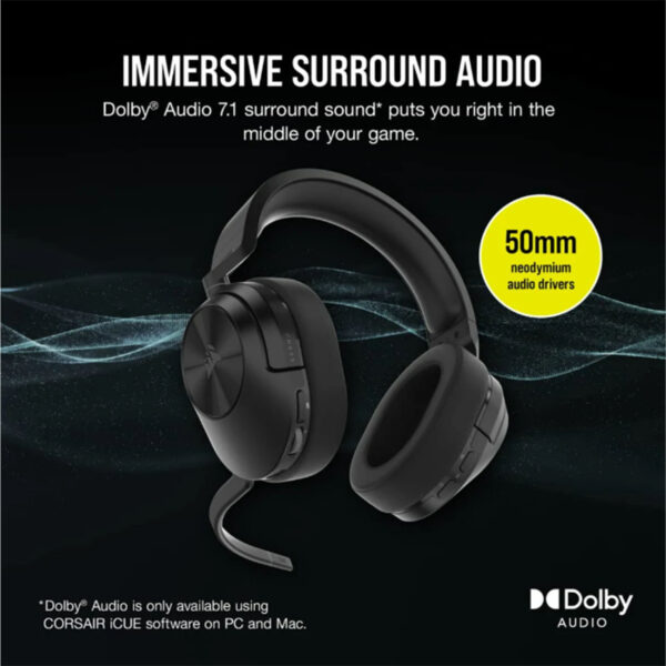 Audífonos Gamer Corsair Hs55 Wireless Carbon - Imagen 5