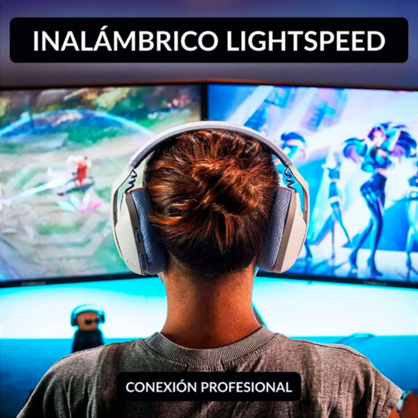 Audífonos Gamer Inalámbricos Logitech G435 Blanco Y Micrófono - Imagen 7