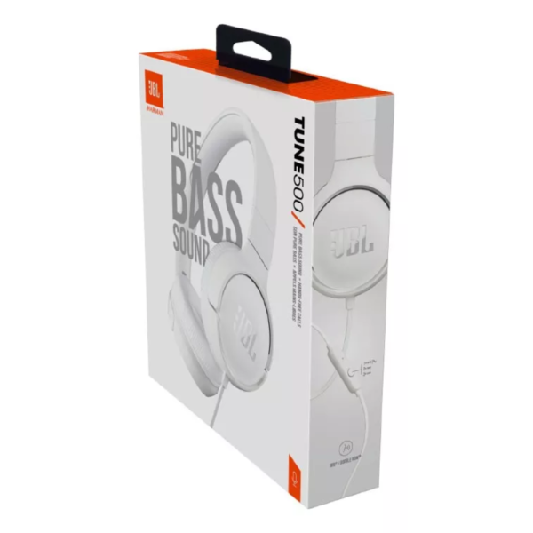 Audífonos Jbl Tune 500 On-ear Blanco Pure Bass - Imagen 6