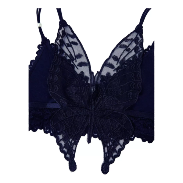 Conjunto Lencería Sexy De Encaje Floral Y Mariposa - Imagen 3