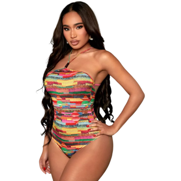 Body De Vestir Elegante Cuello Halter Y Espalda Abierta